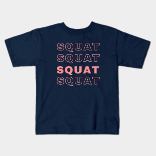 Squat Repetitive Kids T-Shirt